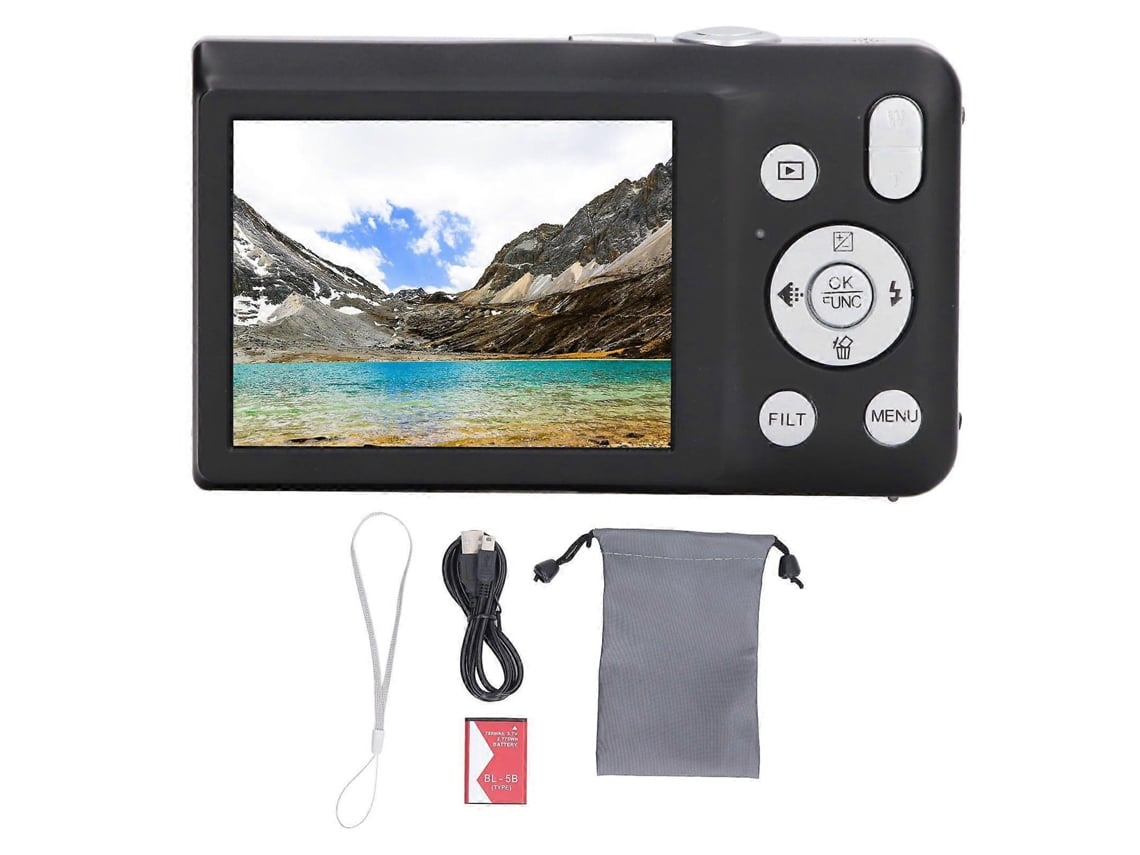 Câmara Digital 8k 68mp Com Ecrã De 2,7 Polegadas E Zoom 16x