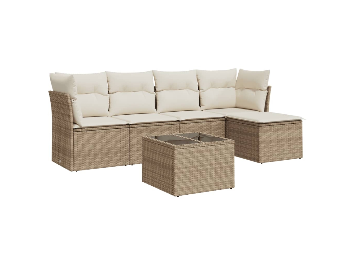 Garden Sofa Set, Garden Sofa Sets Vidaxl Bege Rattan / Vime (n/a)