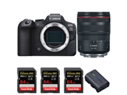 Eos R6 Mark Ii + Rf 24 105mm F/4 L Is Usm + 3 Sandisk 64gb Uhs ii 300mb/s + 1 Canon Lp e6nh + Ebook “20 Dicas para Fotos Que Impressionam” CANON
