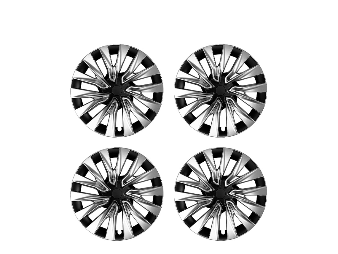 Capas De Roda, Estilo Turbina De 18 Polegadas, Instalação Fácil, 18in Prata Preto, Tesla-a, Modelo3 Highland 18in-a