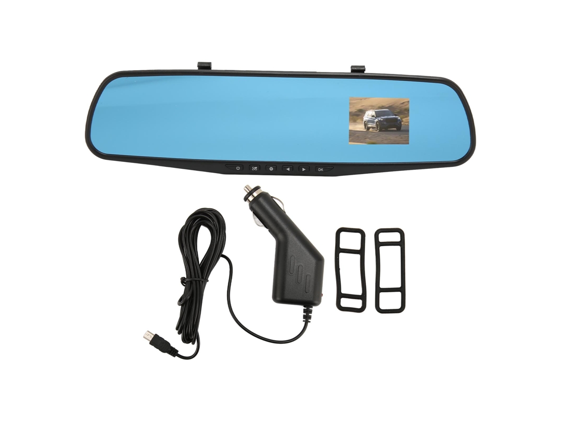 Gravadora de viagem com espelho retrovisor, câmera frontal 2,4 polegadas, 1080p para carro, caminhão | S/MARCA