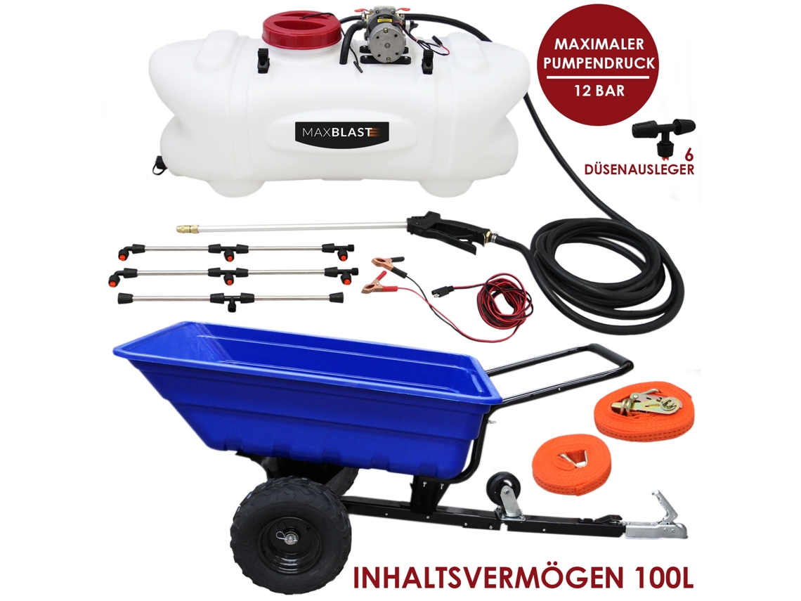 Reboque e Pulverizador T-MECH 295 kg de 12V