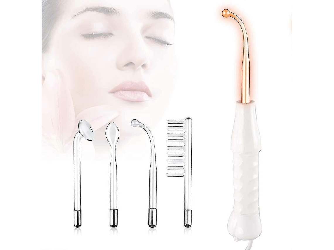 Aparelho De Beleza Portátil 4 Em 1 De Alta Frequência Para O Rosto - Massagem E Firmeza Da Pele