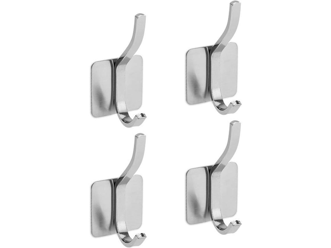 Gancho de parede Nova Line, adesivo, inox, resistente à água