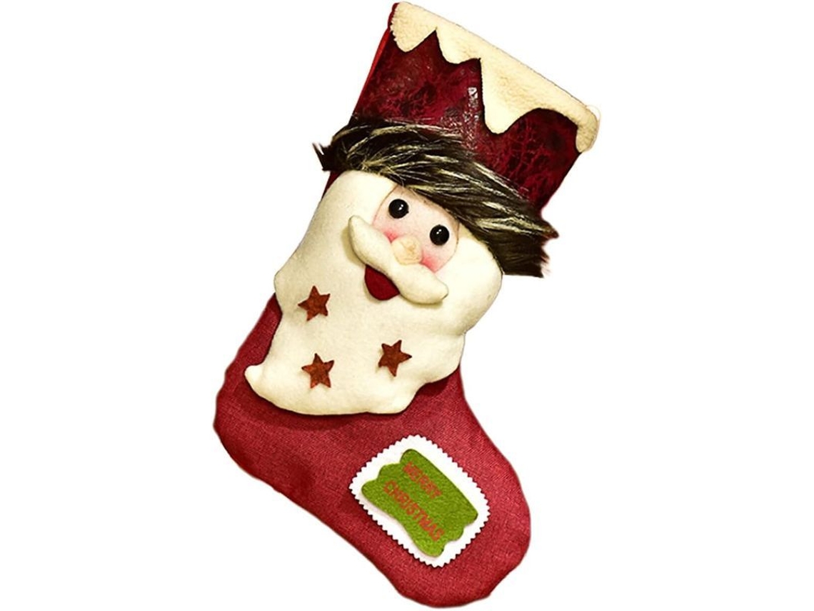 Calcetín De Navidad Grande, Bolsa De Regalo Navideña 37cm Para Dulces Galletas Chocolate Decoración