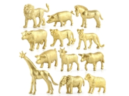 Conjunto De 12 Modelos De Animais Selvagens Floresta Brinquedos Educativos Para Crianças