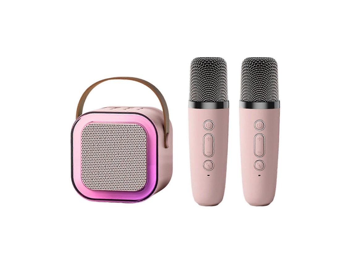 Mini Máquina De Karaokê Com Microfones Sem Fio, Design Com Luzes Rgb, Compatível Com Bluetooth, Caixa De Som Portátil Para Karaokê Aquaforge