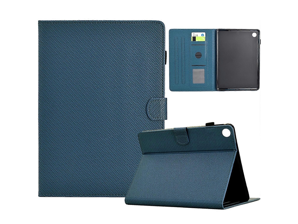 Capa De Couro Sintético Texturizado Em Fibra De Cor Sólida Para Tablet Lenovo Tab M10 Gen 3