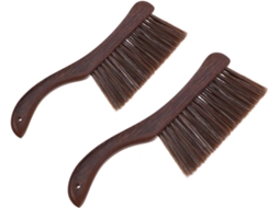 Conjunto De 2 Escovas Para Cinzas De Lareira Com Cabo Ergonômico De Madeira E Plástico.