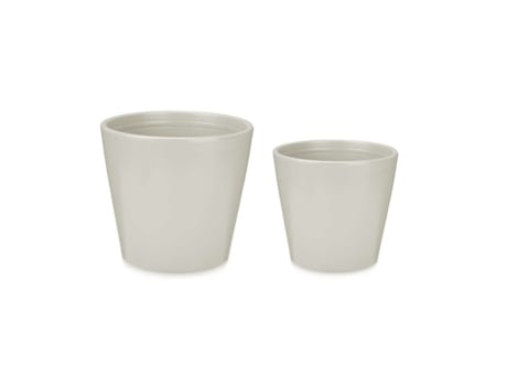 Conjunto de Vasos 2 Peças 22 cm 28 cm Cinzento Argila