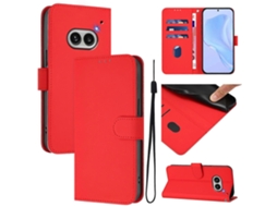 Capa De Celular Em Couro Sintético De Cor Sólida Com Toque Aveludado E Cordão Para Nothing Phone 2a
