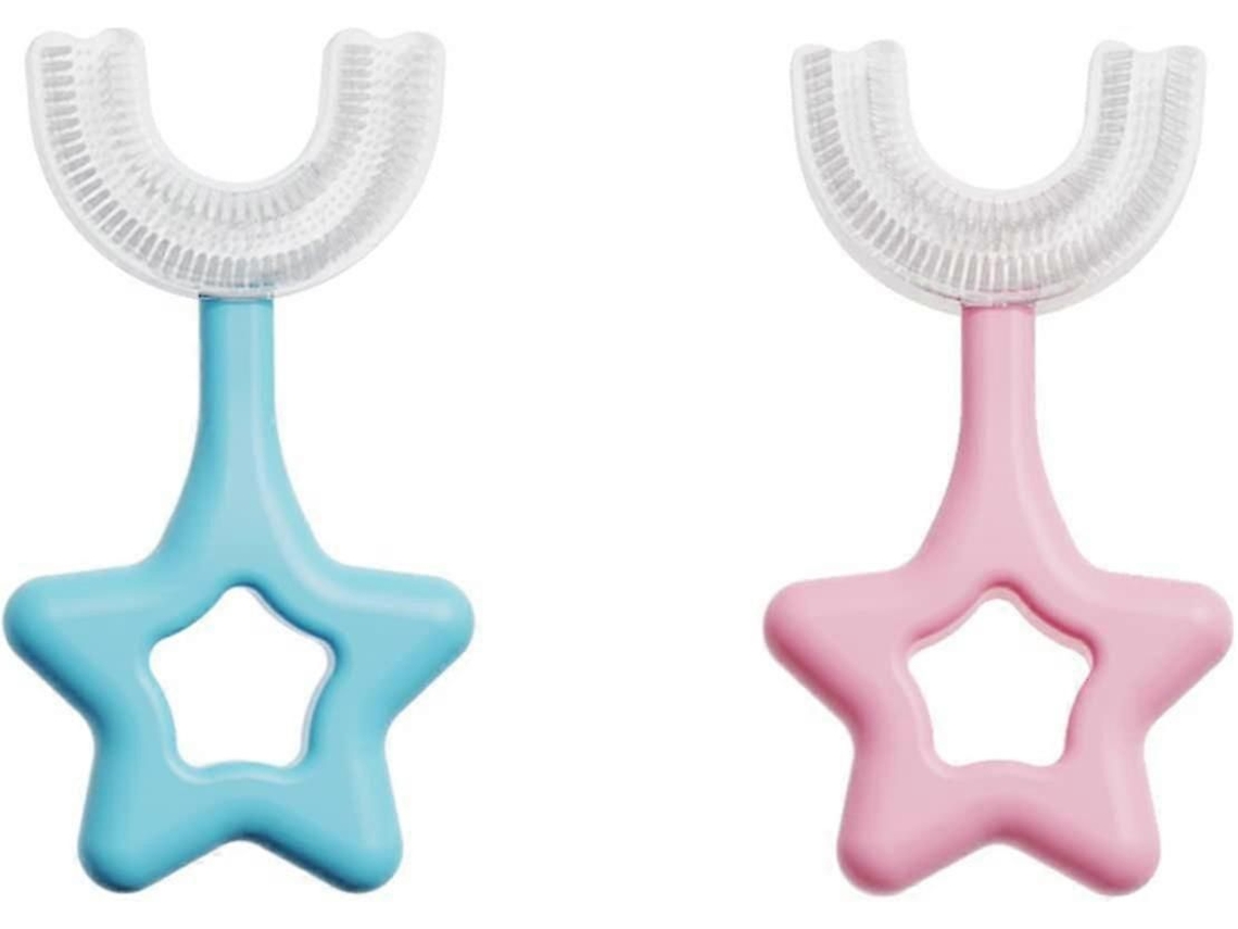 Escova de Dentes em Formato U para Crianças, Treinamento Bebês, Infantil com Cabeça U. GOKOCO