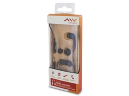 Auriculares com Fio ECHO Universal (In Ear - Preto) — Auricular | 3,5 mm | Universal