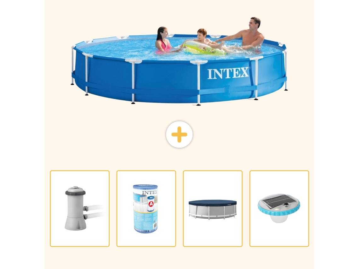 Intex Piscina Com Estrutura Redonda - 366x76 Cm - 5-peças S274