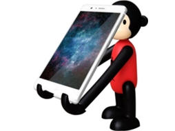 Suporte ajustável e fofo para mesa, portátil, formato macaco, verde e vermelho AQUAFORGE