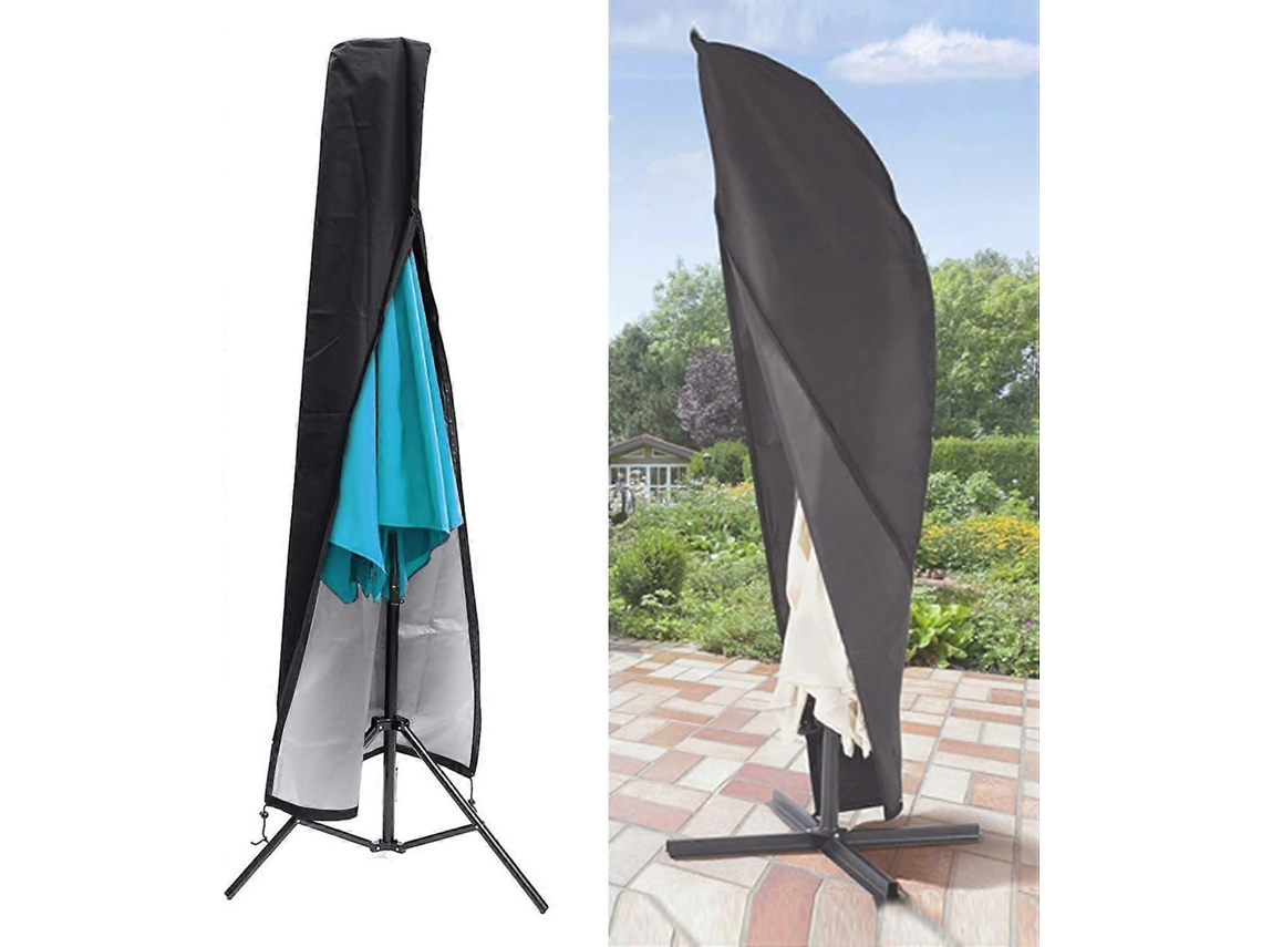 Capa Protetora Para Guarda-sol, Capa Impermeável Para Guarda-sol De Jardim, Capa Para Guarda-sol De 2 A 4 Metros - Preta