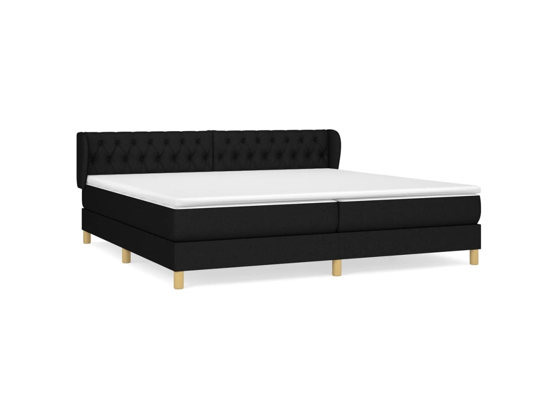 Box Spring Bed, Box Spring Beds Vidaxl Preto Tecido (200 X 200 Cm)