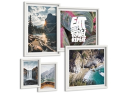 Conjunto De Pinturas Paisagens De Cachoeiras Nas Montanhas Espelharte (5 Peças)