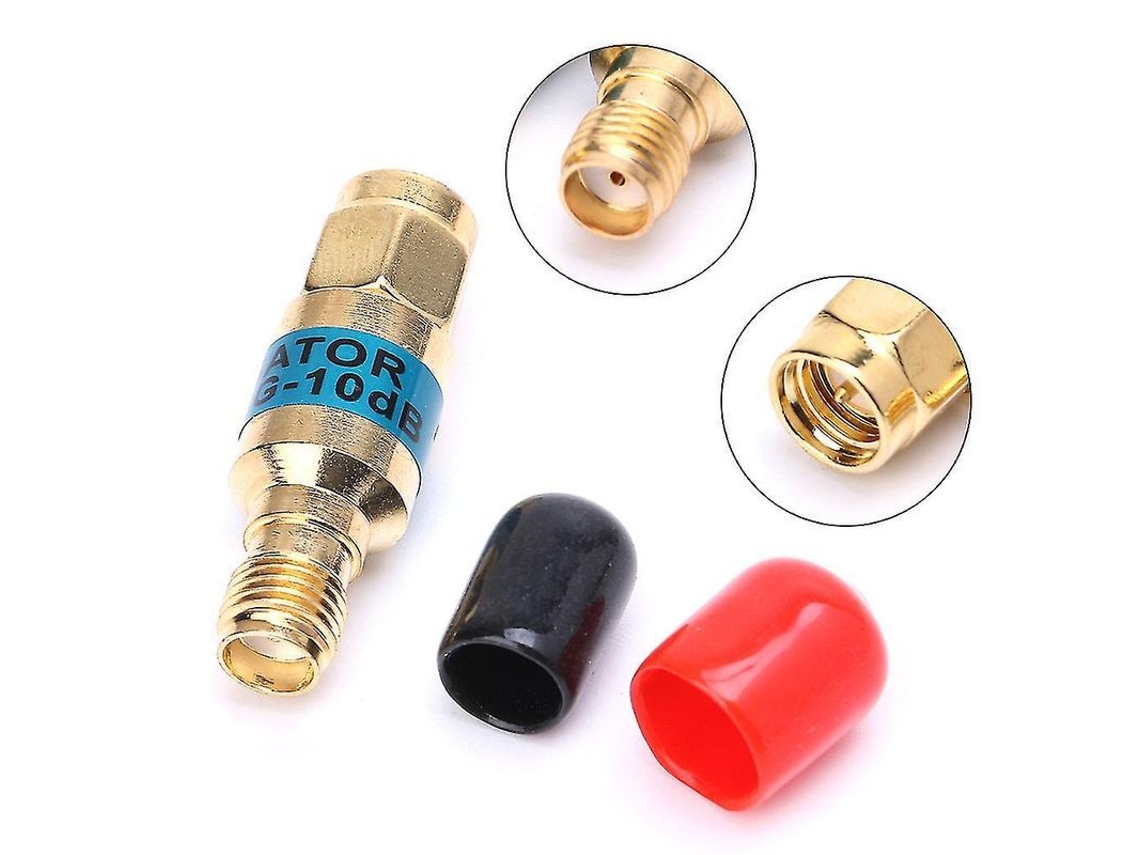 Atenuador RF coaxial YURU SMA macho para fêmea, 2W, 0-6GHz, 30dB, ouro