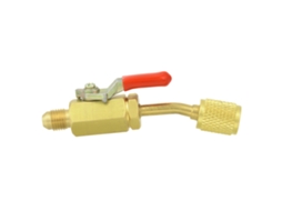 Válvula De Bola Manual De Fechamento Em Latão 1/4in Para Equipamentos De Refrigeração R12/r134a/r410a (vermelho)