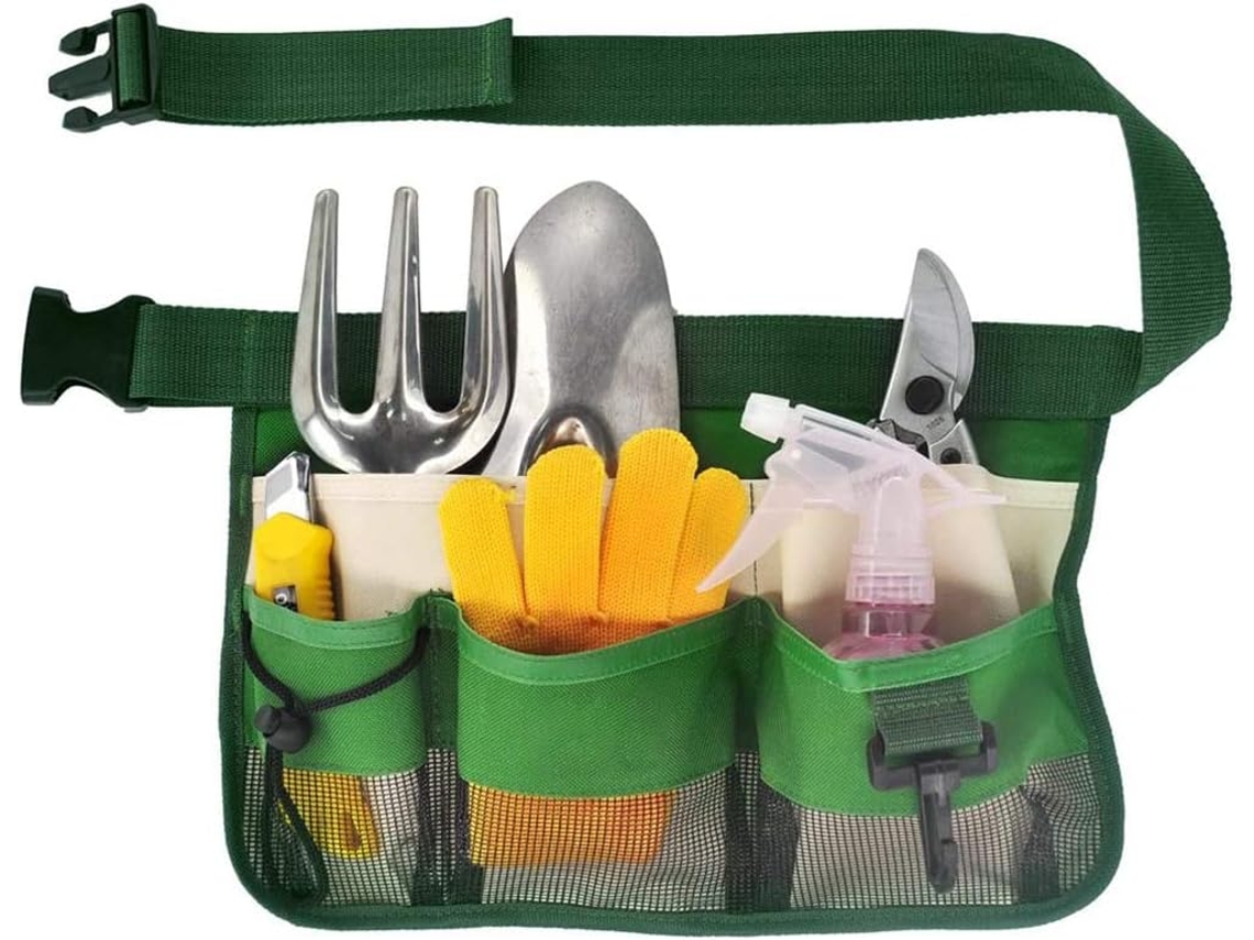Bolsa de cintura para ferramentas de jardinagem, ideal para limpeza de utensílios, feita de tecido Oxford.