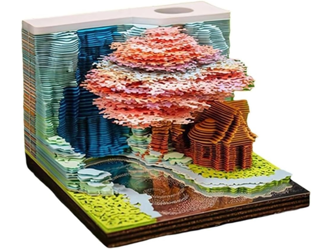 Calendário Semanal Artístico 3d Destacável 2025 com Luz Led. SFUSHOS