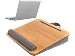 Mesa de Bambu para Tablet, Computador, Mesa de Cabeceira, Design com Almofada SFUSHOS