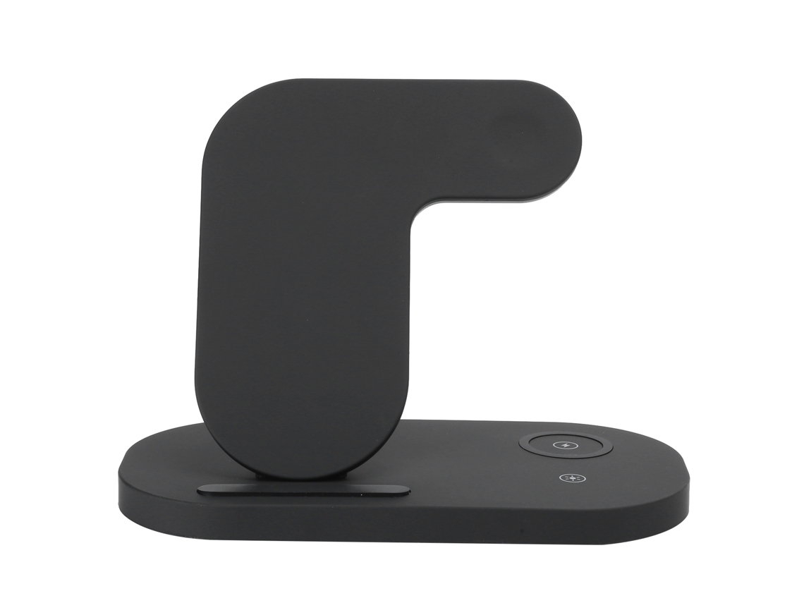 Base Station De Carga Sem Fio 3 Em 1 Com Luz Cascata Para Telefone Relógio Auriculares