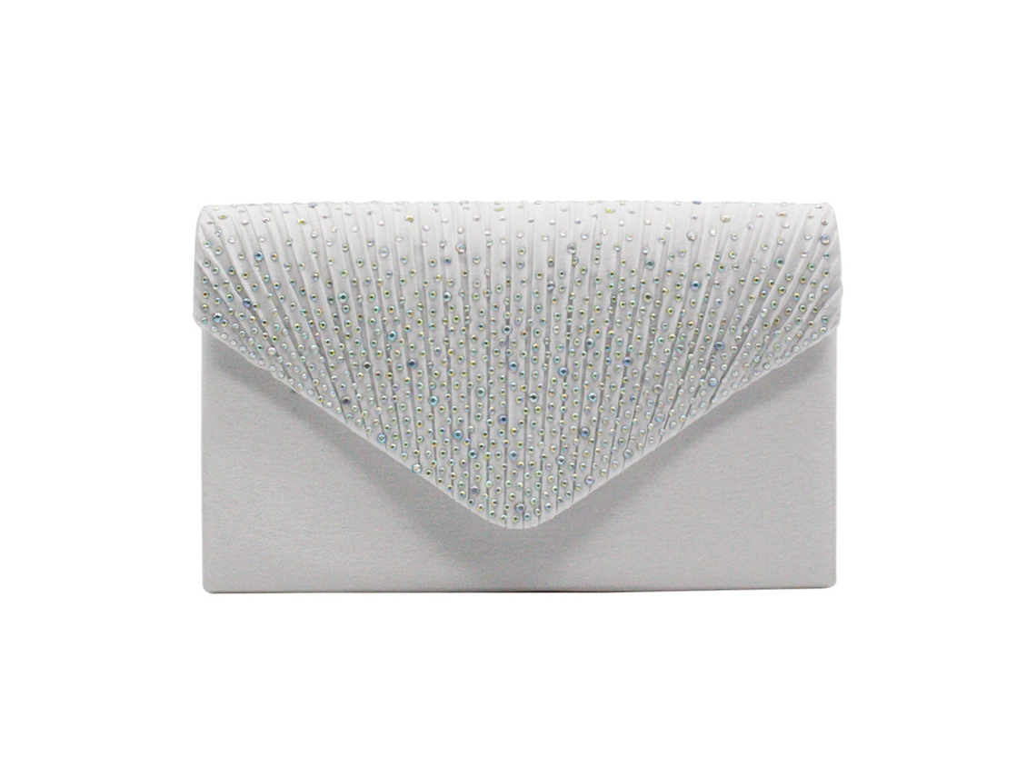 Bolsa Envelope Feminina AQUAFORGE prata, retangular