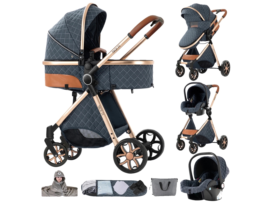 Carrinho De Bebê, Leve E Portátil, Design Multifuncional, Yv9-blue1