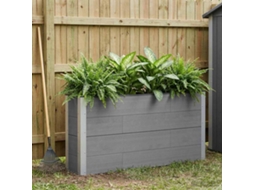 Vidaxl Canteiro De Jardim Elevado Cinzento 150 X 30 X 72 Cm