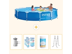 Intex Piscina Com Estrutura Redonda - 366x76 Cm - 5-peças Scb96