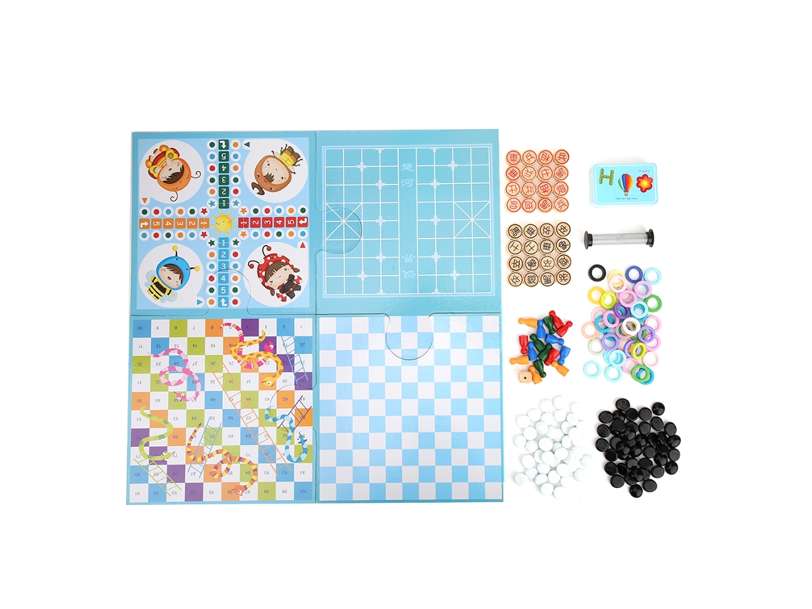 Primerox brinquedo Infantil Xadrez 5 em 1 Madeira Xadrez Voador Cinco em Linha Brincadeira Educativa para Crianças