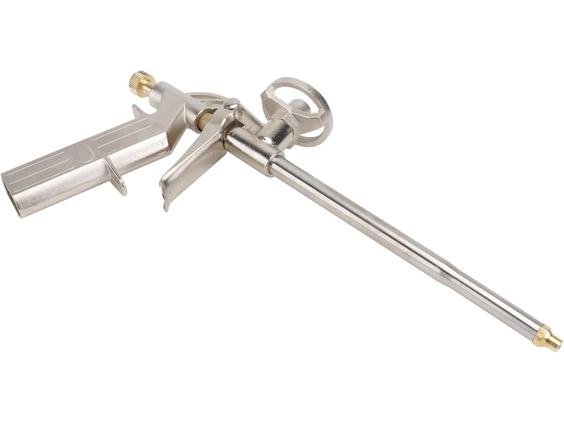 Pistola De Espuma Ergonômica Em Metal Prateado