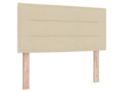 Conjunto 1 Cama Box Vidaxl Creme Tecido (100 X 200 Cm)