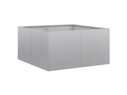 Planter, Planters Vidaxl Prateado Aço (80 X 80 X 40 Cm)
