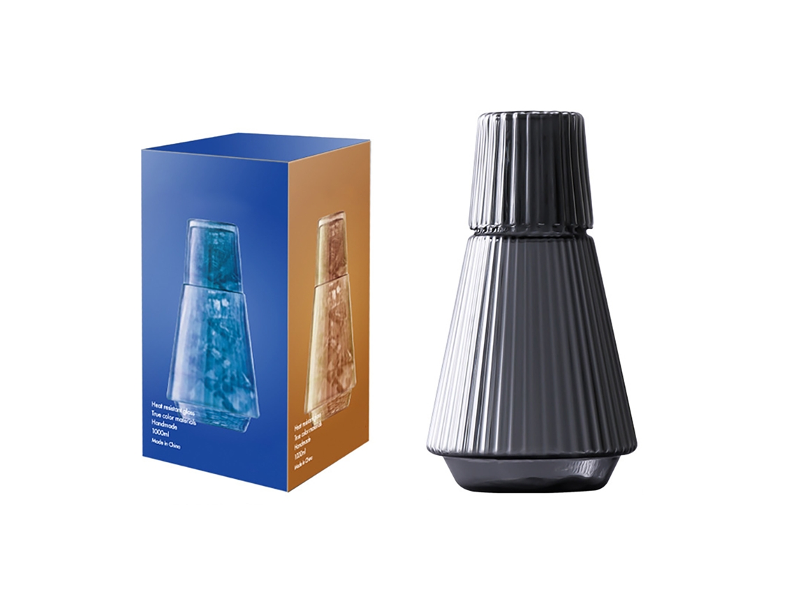 Laxiscreed Chaleira E Jarra Resistente Ao Calor Para Evitar Queimaduras Com Copo Preto