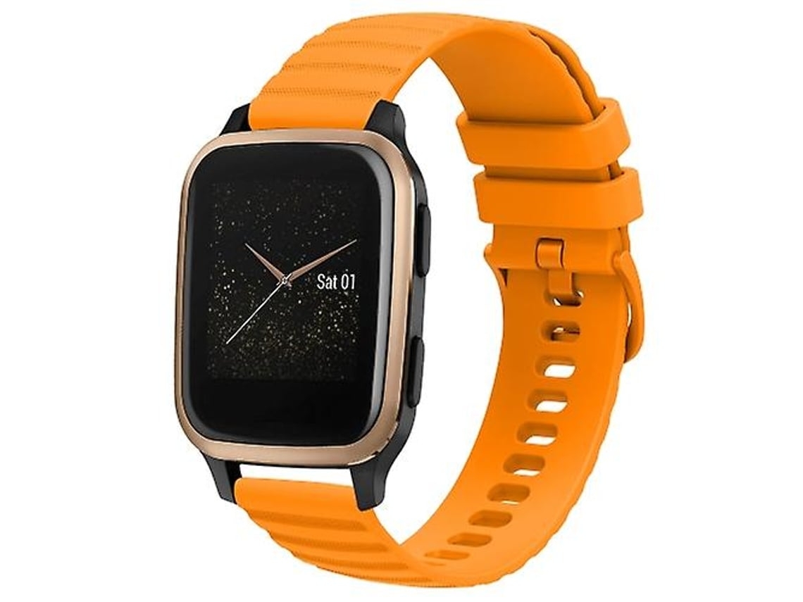 Lurelia Pulseira Garmin Venu Sq 20 Mm, De Silicone Com Padrão Pontos Ondulados E Cor Sólida, Amarelo