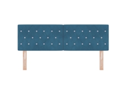 Cabeceira MAISON EXCLUSIVE azul-escura em couro sintético (160 cm)