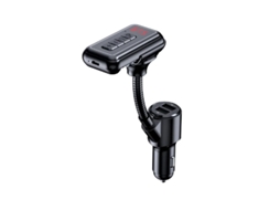 Carregador Sem Fio Bluetooth para Carro com Transmissor Fm e Portas Usb Duplas YIZHOOD Preto