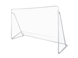 Baliza de futebol VIDAXL Branco Aço (240x90 x150 cm)