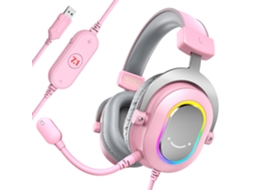 Headset Gamer Fifine Para Pc, Headset Usb Com Fio E Microfone, Som Surround 7.1, Comando No Cabo, Auscultadores Rgb Over-ear Para Ps4/ps5, Para Stream