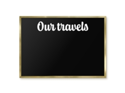 Magnetic Glass Board Our Travels For The Hall Espelharte (70x50 Cm)