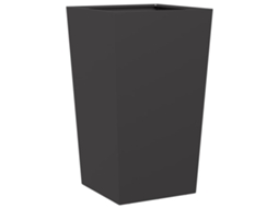 Vaso de jardim VIDAXL Preto Aço (45 x 45 x 75 cm)