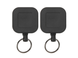 2pcs Porta chaves Retrátil Aço Inoxidável