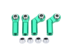 4pcs Esferas De Unión Metálicas M4 Para Coche Rc 1/10 7.0mm Hilo Cw, 2 De Codo Y 2 Rectas Verde
