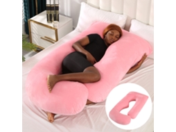 Almofada para Grávidas, Almofada de Amamentação, Alivia as Dores da Gravidez, Item Essencial para Gestantes SPQMENT (65x90x175cm rosa)
