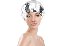 Touca De Banho Feminina, Reutilizável, Impermeável, Dupla Camada, Com Elástico, Ideal Para Cabelos Longos, Monocromática