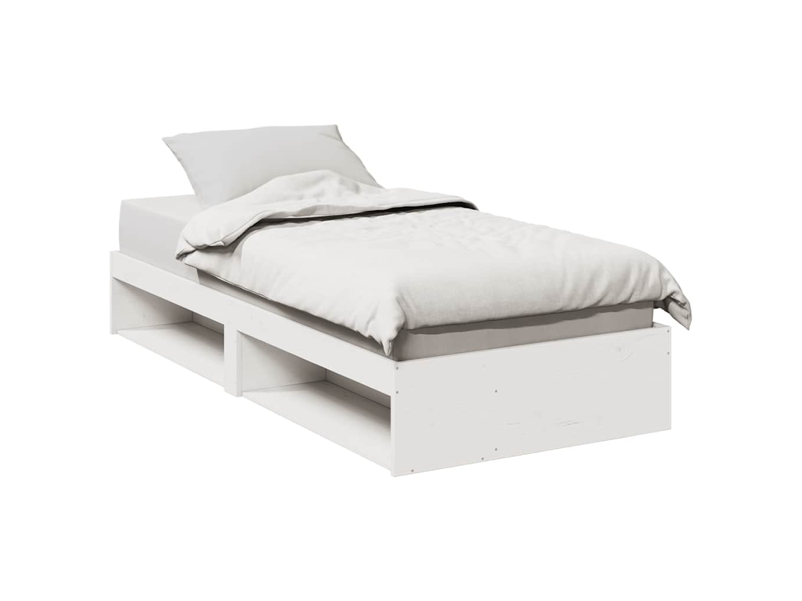 Sofá cama sin colchón 80x200 cm madera maciza de pino blanco