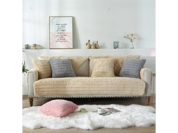 Protetor de Almofada de Sofá com Capa de Assento Antiderrapante Camelo-110X240Cm LUUCOZK